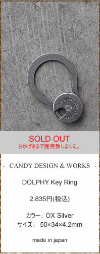 CANDY DESIGN & WORKS�@(�L�����f�B�[�f�U�C���A���h���[�N�X)�@CK-3 DOLPHY Key Ring