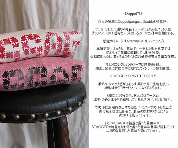 Doppel?G (�h�b�y��) Doppel?G (�h�b�y��) STAGGER PRINT TEESHIRT