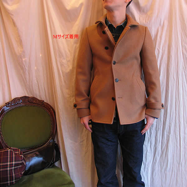 Re made in tokyo japan@(A[C[ChCgELEWp)@00210A-CO@Melton Stand Collar P-Coat 